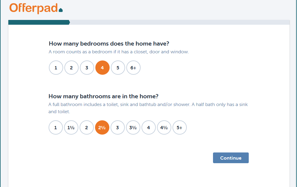 Bedrooms & Bathrooms Question Offerpad