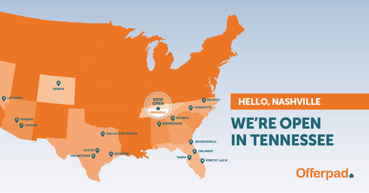 Hi, Nashville! Offerpad Is Now Here to Help Tennessee Home Sellers and Buyers